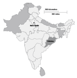 Figure 1: Odisha and the states of India