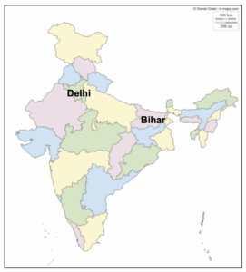 Figure 1: Bihar and the states of India